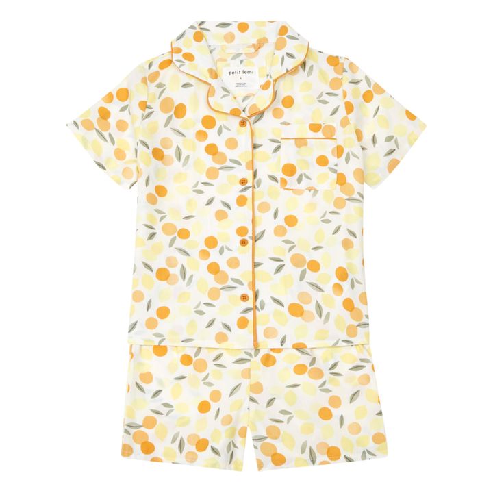 Pyjama aus recyceltem Polyester Zitrusfrüchte | Seidenfarben- Produktbild Nr. 0