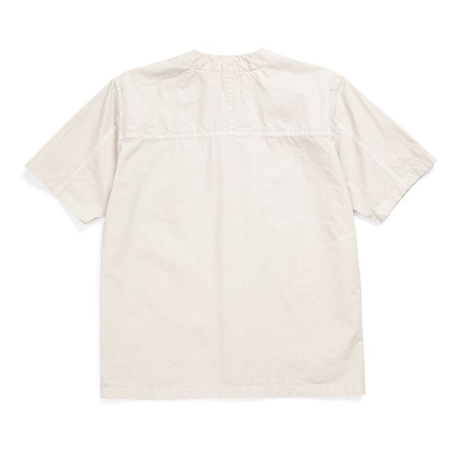 Erwin Typewriter Short Sleeve Shirt  | Bianco