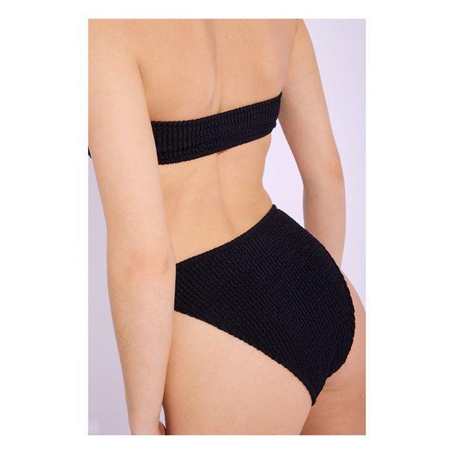Talulah Smocked Bikini Bottoms | Schwarz