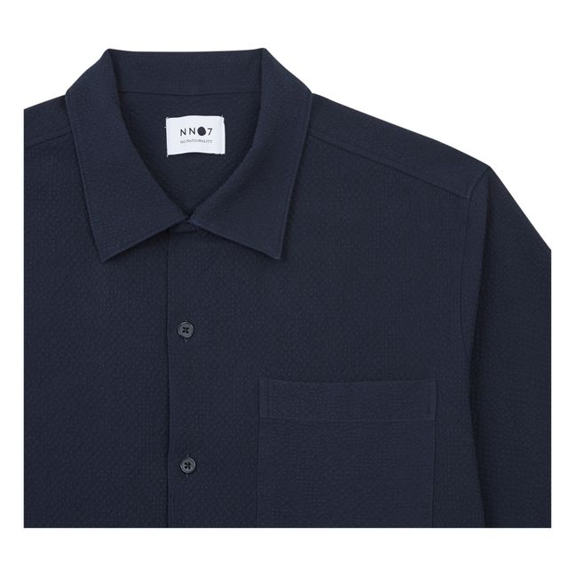 Julio Organic Cotton Short Sleeve Shirt | Blu marino