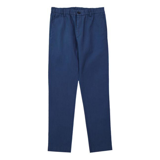 Theodor 1447 Pantalones de algodón ecológico | Azul índigo