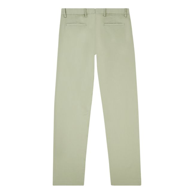 Theo 1420 Organic Cotton Chino Pants | Olive green