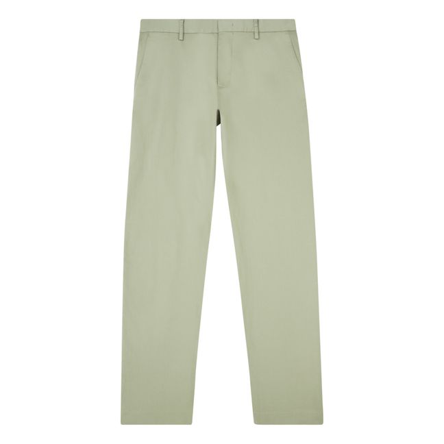 Theo 1420 Organic Cotton Chino Pants | Olive green