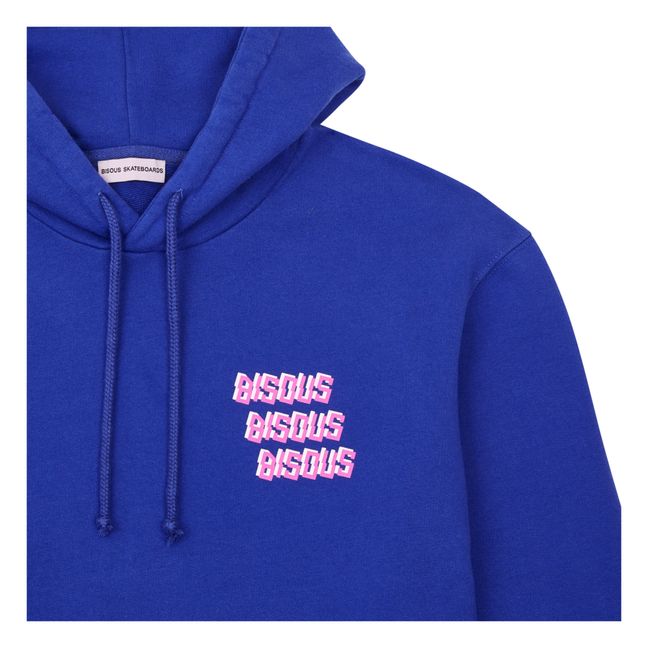 Hoodie Bisous X3 | Bleu indigo