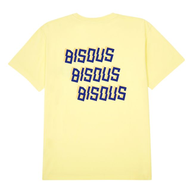 Bisous X3 Back T-shirt | Pale yellow