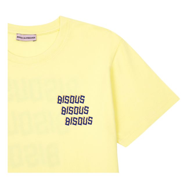 T-shirt Bisous X3 Back | Jaune pâle