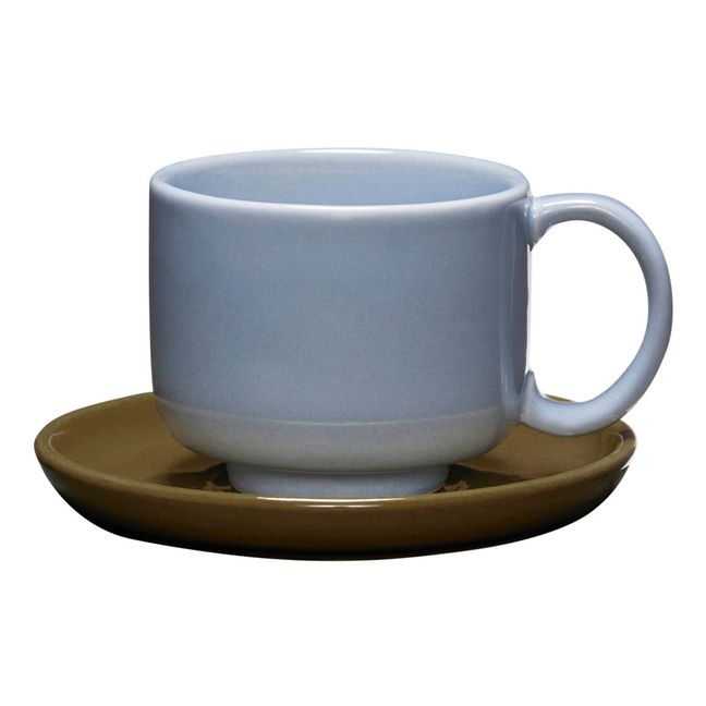 Tasse et sous-tasse Amare | Bleu Clair