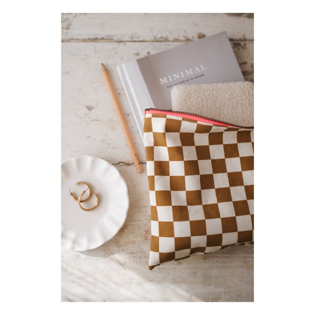 Pochette Lili Check | Caramel