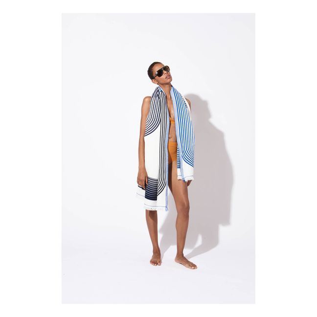 Fouta en nid d'abeille Dylan - 1 place | Bleu