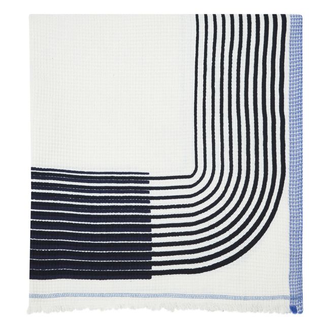 Fouta en nid d'abeille Dylan - 1 place | Bleu