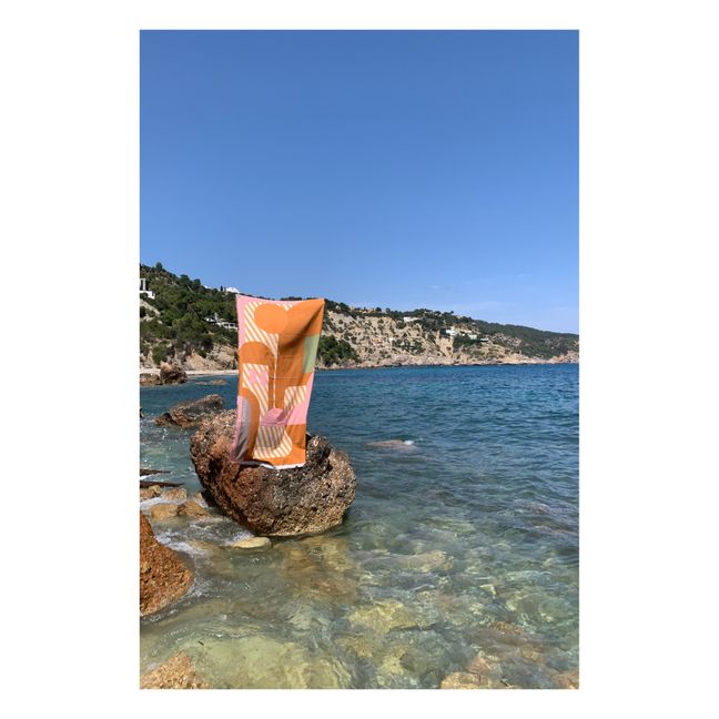 Fouta Carte postale - 2 places | Orange