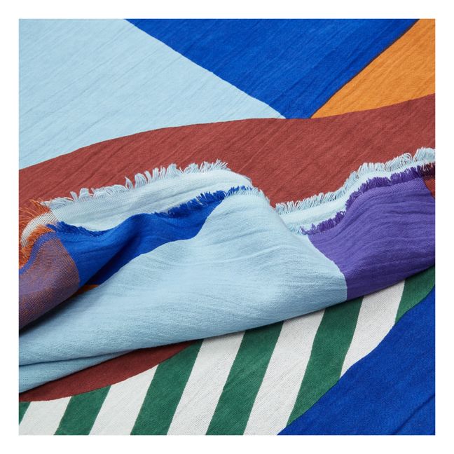 Fouta Carte postale - 2 places | Bleu