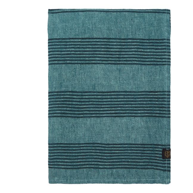Tischdecke Porto aus Leinen  | Preußisches Blau