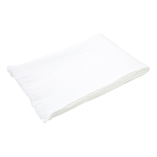Drap de bain Timor en nid d'abeille | Blanc