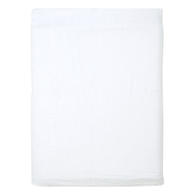 Tischdecke aus doppelter Bio-Baumwollgaze Mykonos  | Weiß