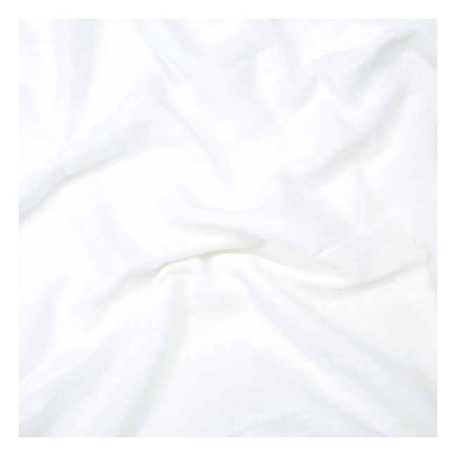 Mantel de gasa doble de algodón bio  | Blanco