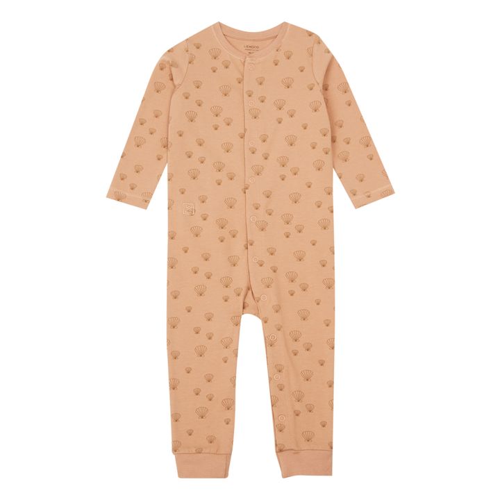 Pyjama Birk ohne Füßchen aus Bio-Baumwolle | Altrosa- Produktbild Nr. 0