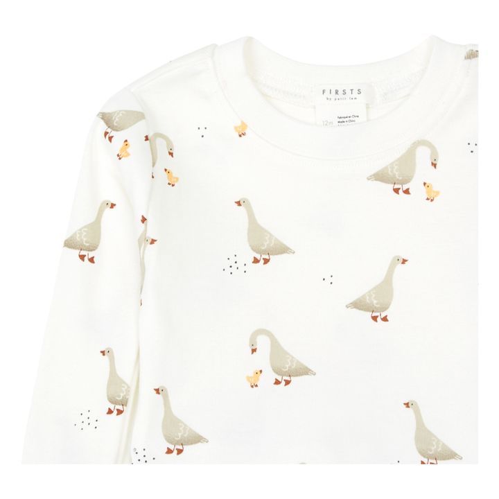 Pijama de algodón orgánico Mamá Oca | Crudo- Imagen del producto n°1