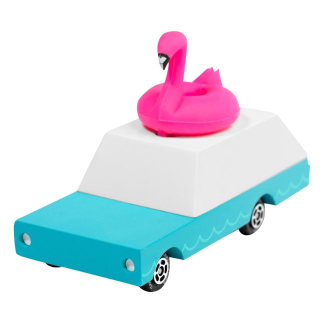 Coche de madera Flamenco rosa
