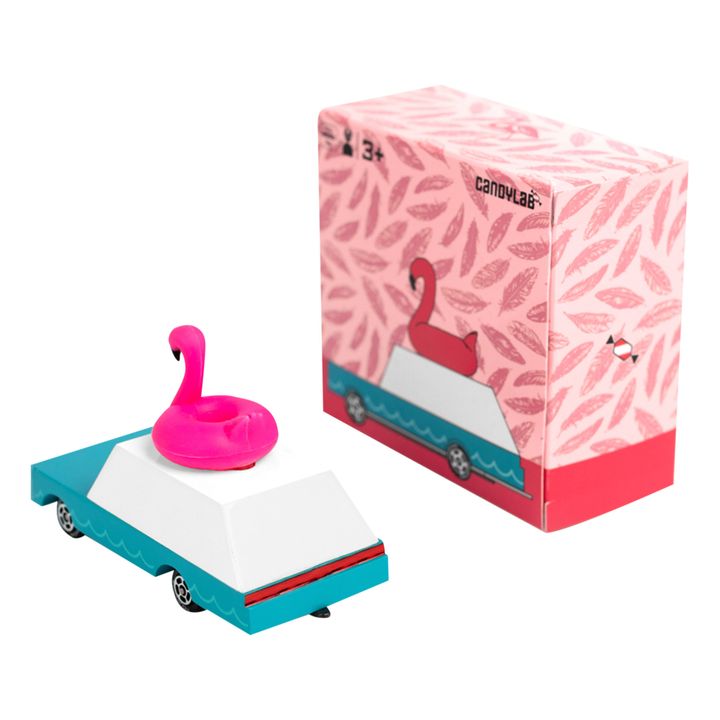 Pink Flamingo Wooden Car- Immagine del prodotto n°3