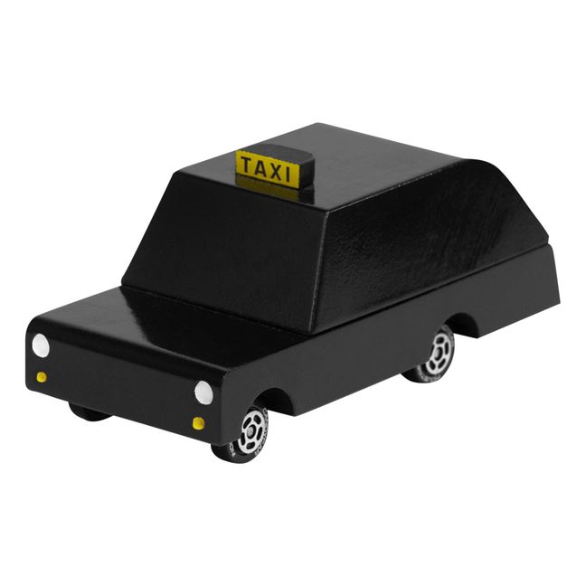 Taxi negro de madera