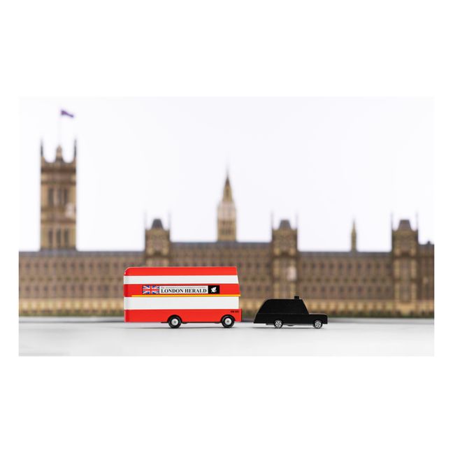 Londoner Bus aus Holz