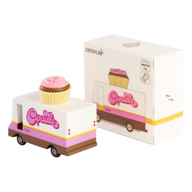 Coche de madera Cupcake