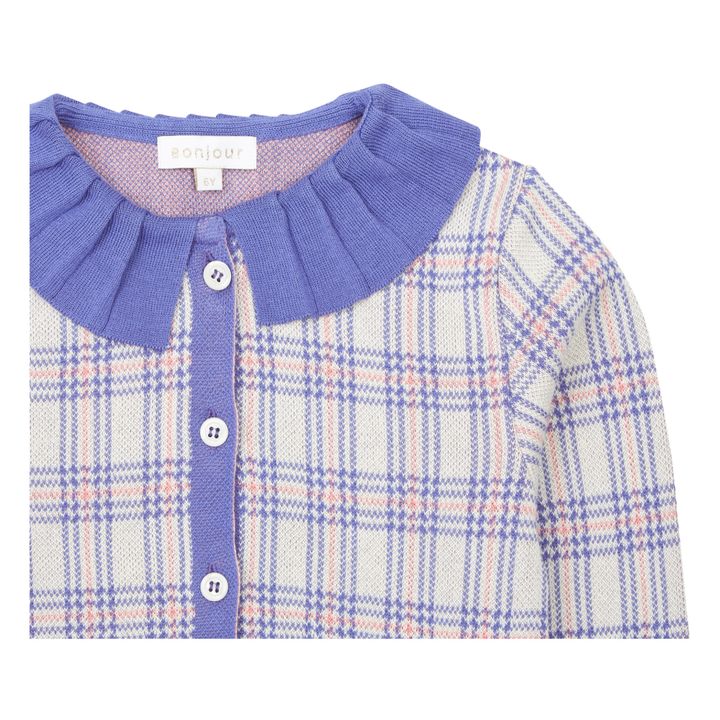 Checked Cardigan | Blue- Product image n°1