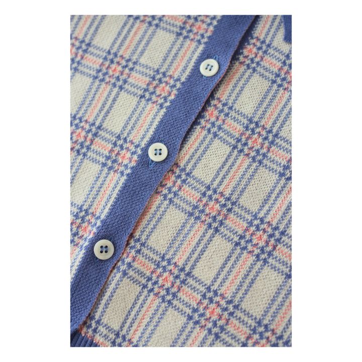 Checked Cardigan | Blue- Product image n°3