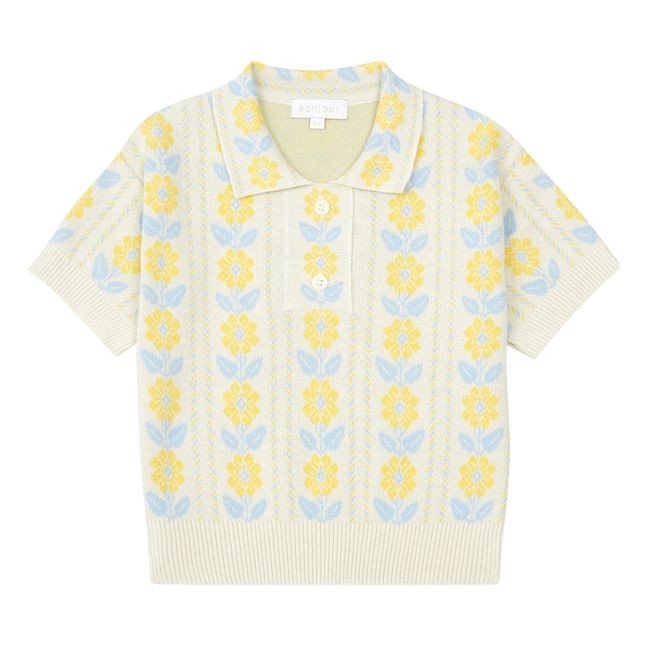 Knit Polo Shirt | Yellow