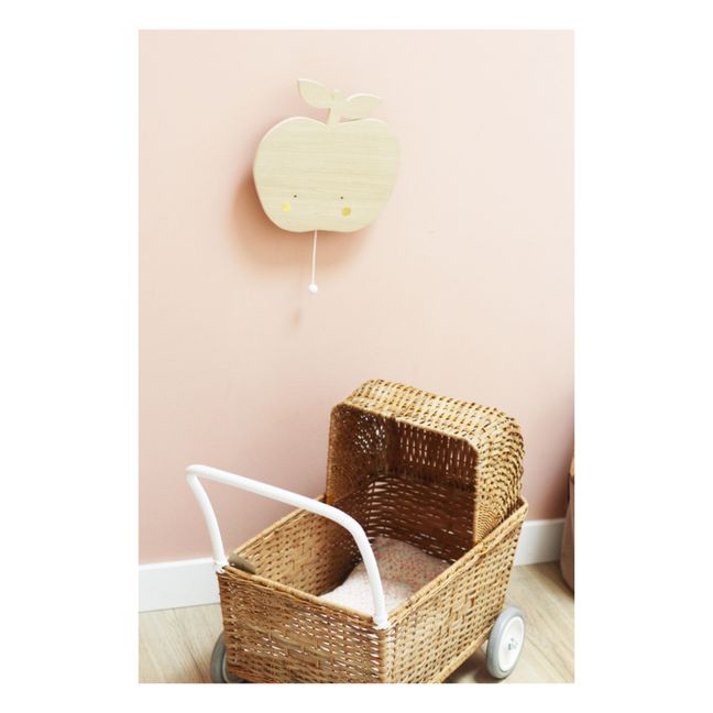Caja de musica manzana de madera