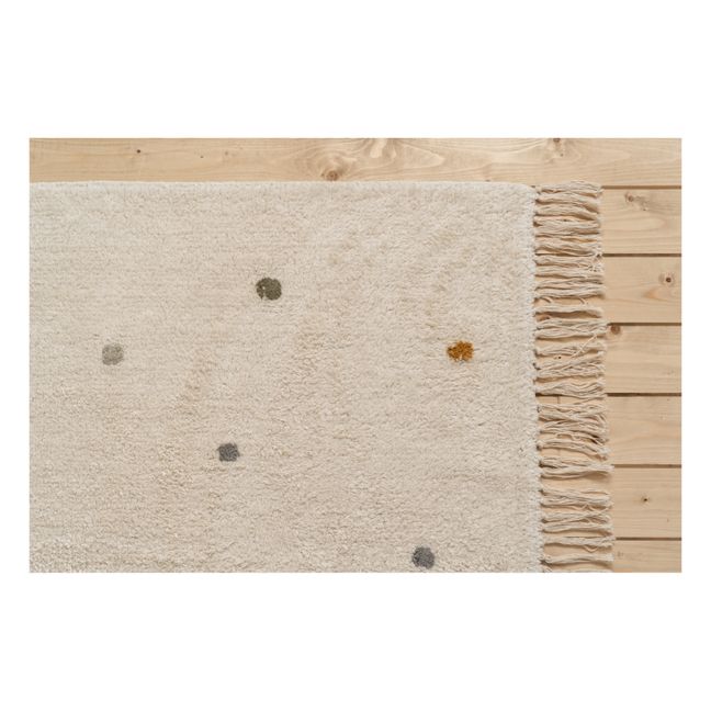 Dot rug in organic cotton | Blue