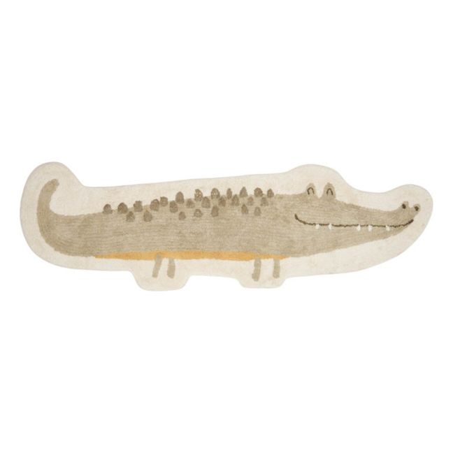 Recycled cotton Crocodile Rug | Green