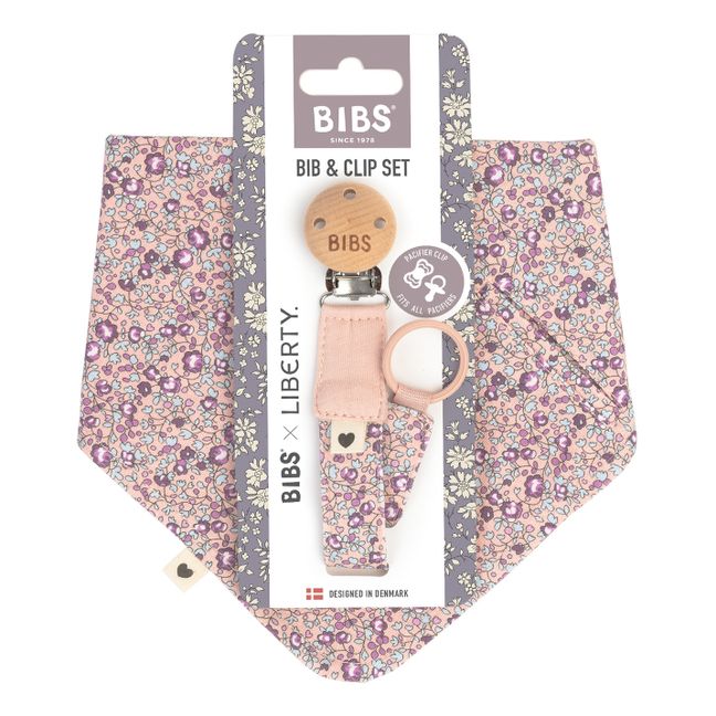 Attache tétine et bavoir bandana - Bibs x Liberty | Blush