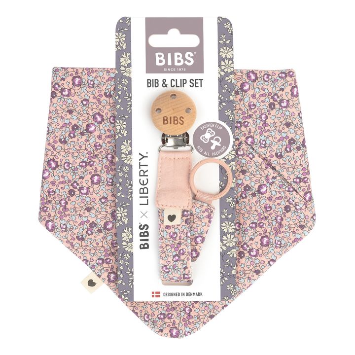 Sujetachupetes y babero bandana - Bibs x Liberty | Blush- Imagen del producto n°0