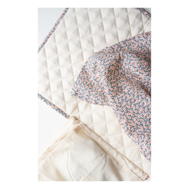 Matelas à langer de voyage en coton bio Fleur de glace | Rouge