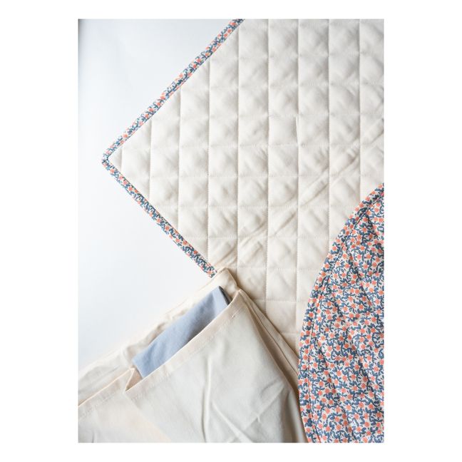Matelas à langer de voyage en coton bio Fleur de glace | Rouge