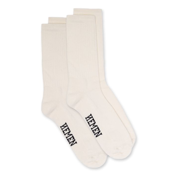 2 Pairs of Organic Cotton Socks | Blanco- Imagen del producto n°1