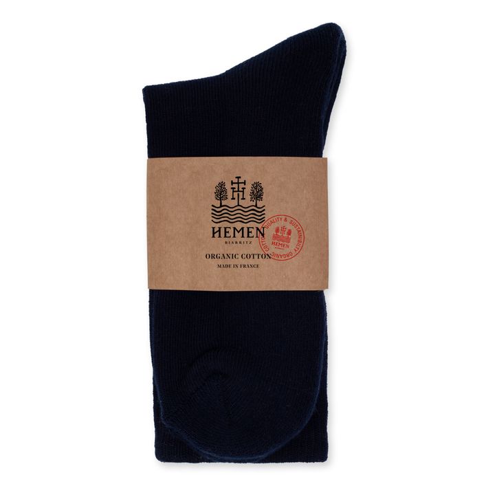 2 Pairs of Organic Cotton Socks | Azul Marino- Imagen del producto n°0