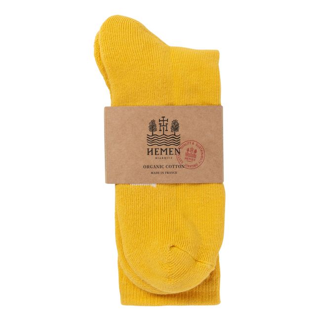 Calcetines de algodón orgánico | Amarillo