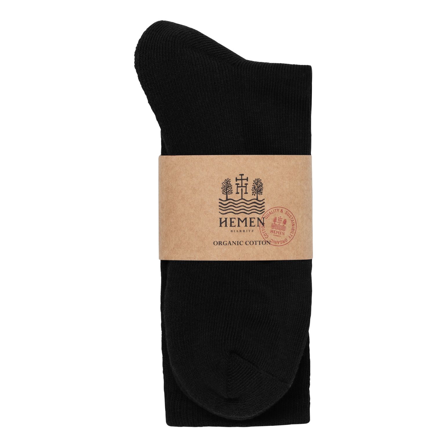 Chaussettes laine bio et coton bio homme couleur noir