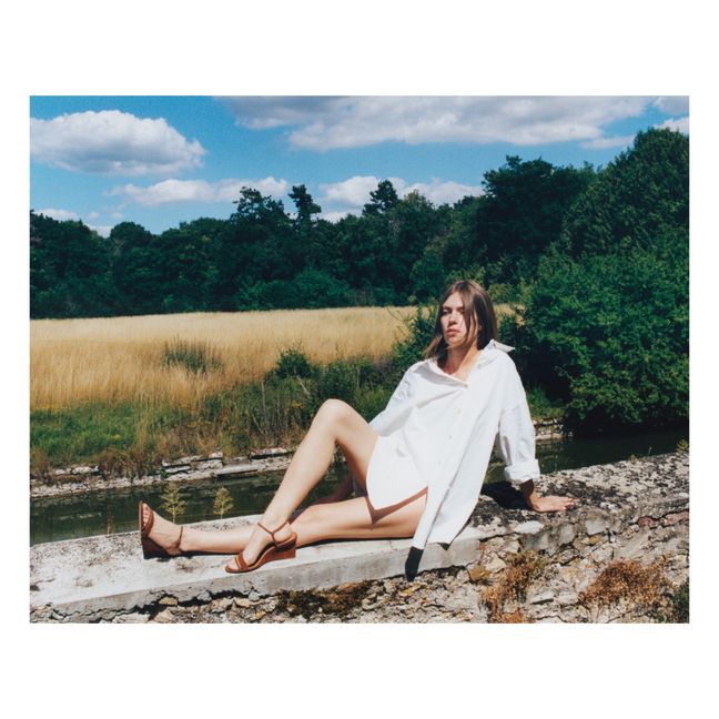 Einfache Plateau-Sandalen | Karamel