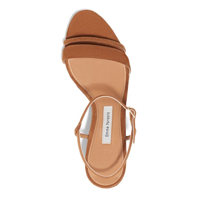 Einfache Plateau-Sandalen | Karamel