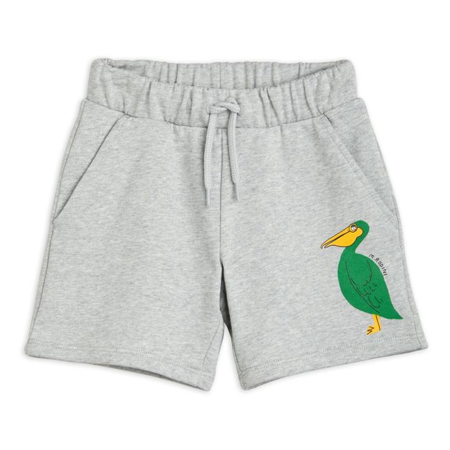 Short Molleton Bio Pélican | Gris chiné
