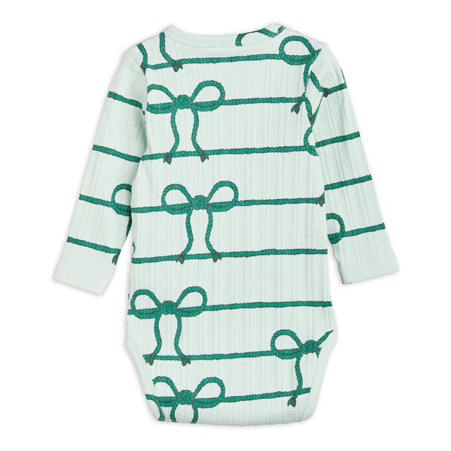 Organic Cotton Knot-pattern Babygrow | Green