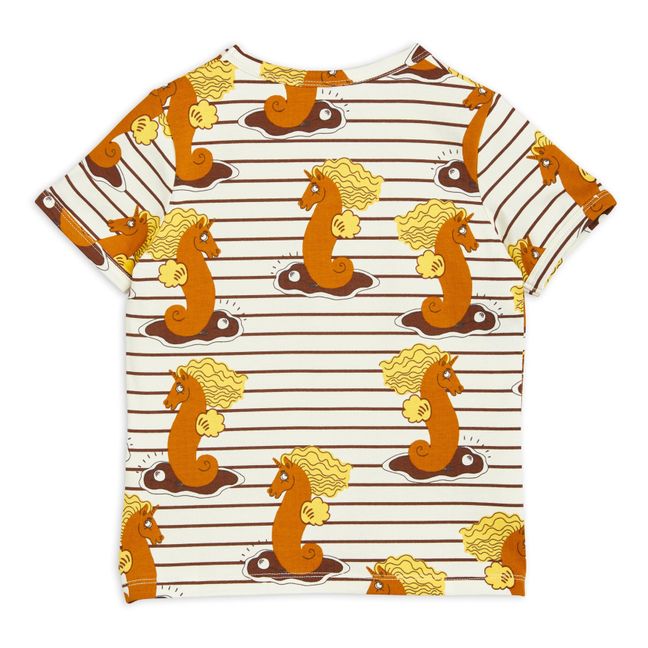 Camiseta de algodón orgánico Unicorn Seahorse | Crudo