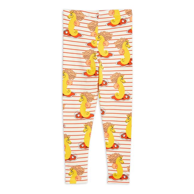 Leggings Bio-Baumwolle Einhorn Seahorse | Rot