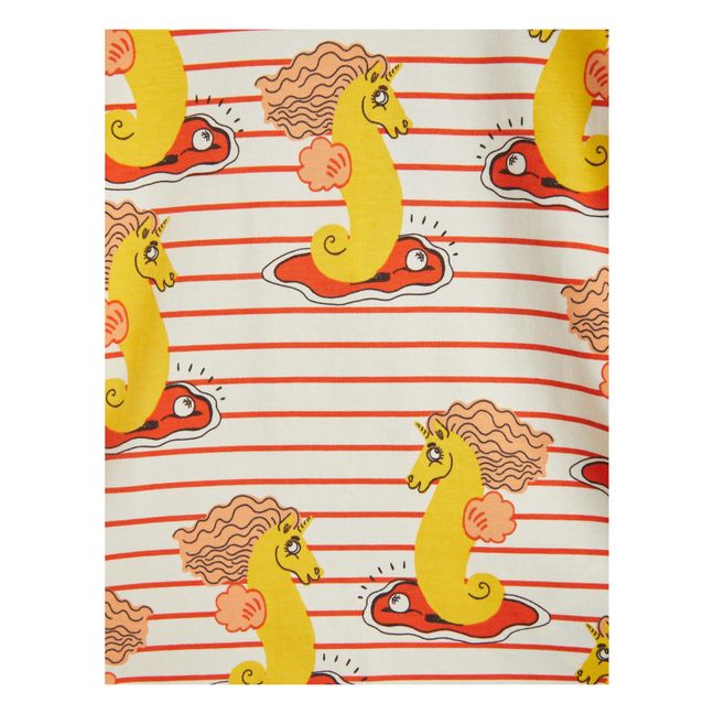 Baby-Leggings Bio-Baumwolle Einhorn Seahorse | Rot