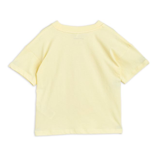 T-Shirt, in cotone bio, motivo: cavalluccio marino | Giallo chiaro