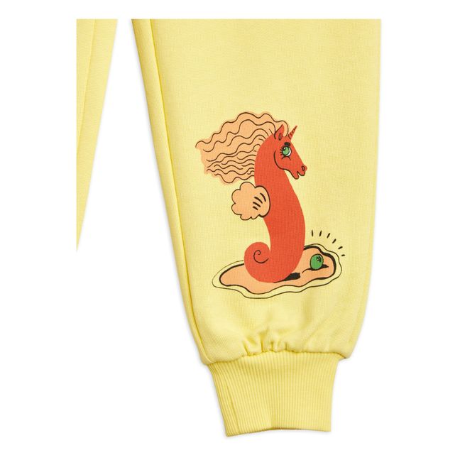 Pantalones jogger de algodón orgánico Cabalito de mar | Amarillo